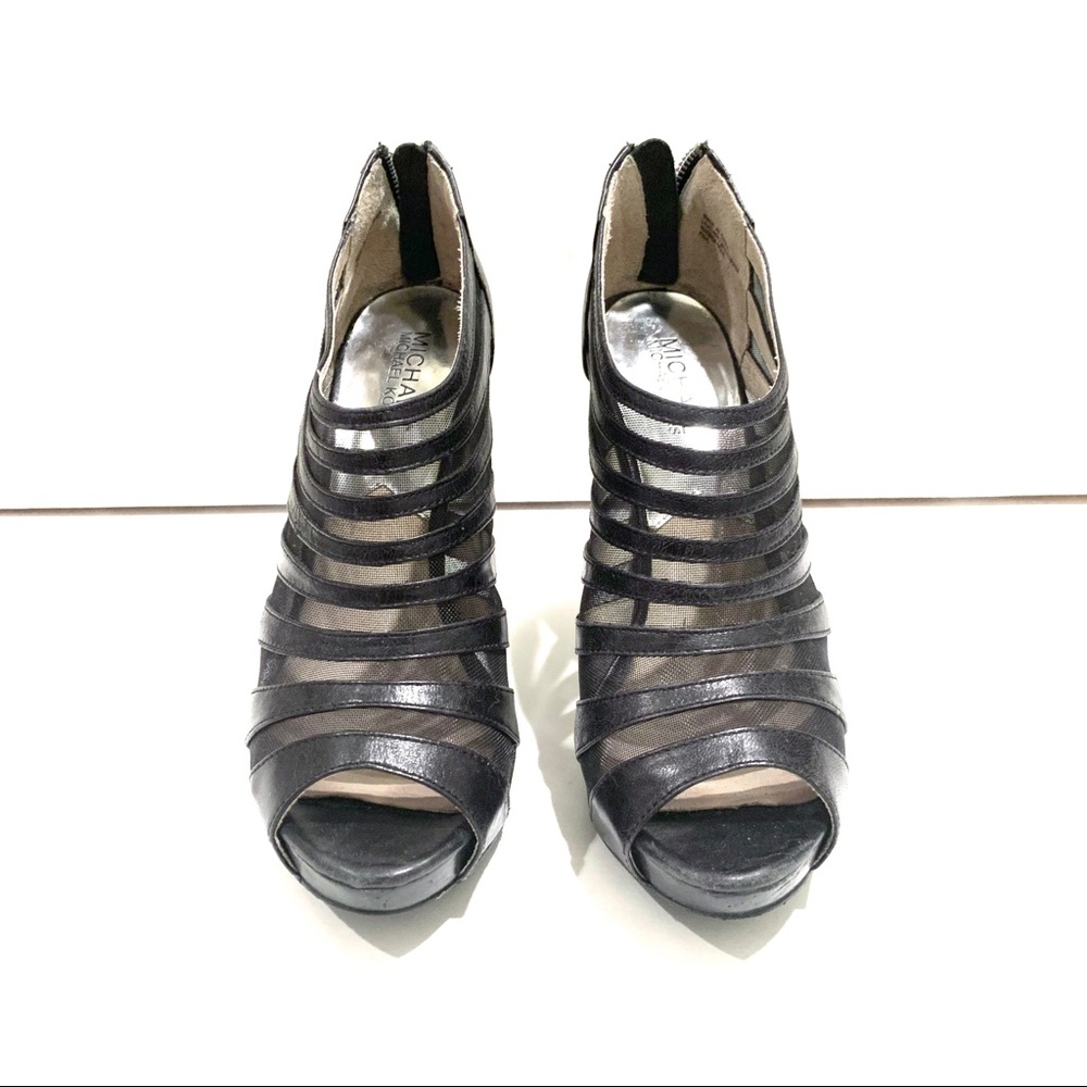 Michael by Michael Kors Peep Toe Booties Black 7.5